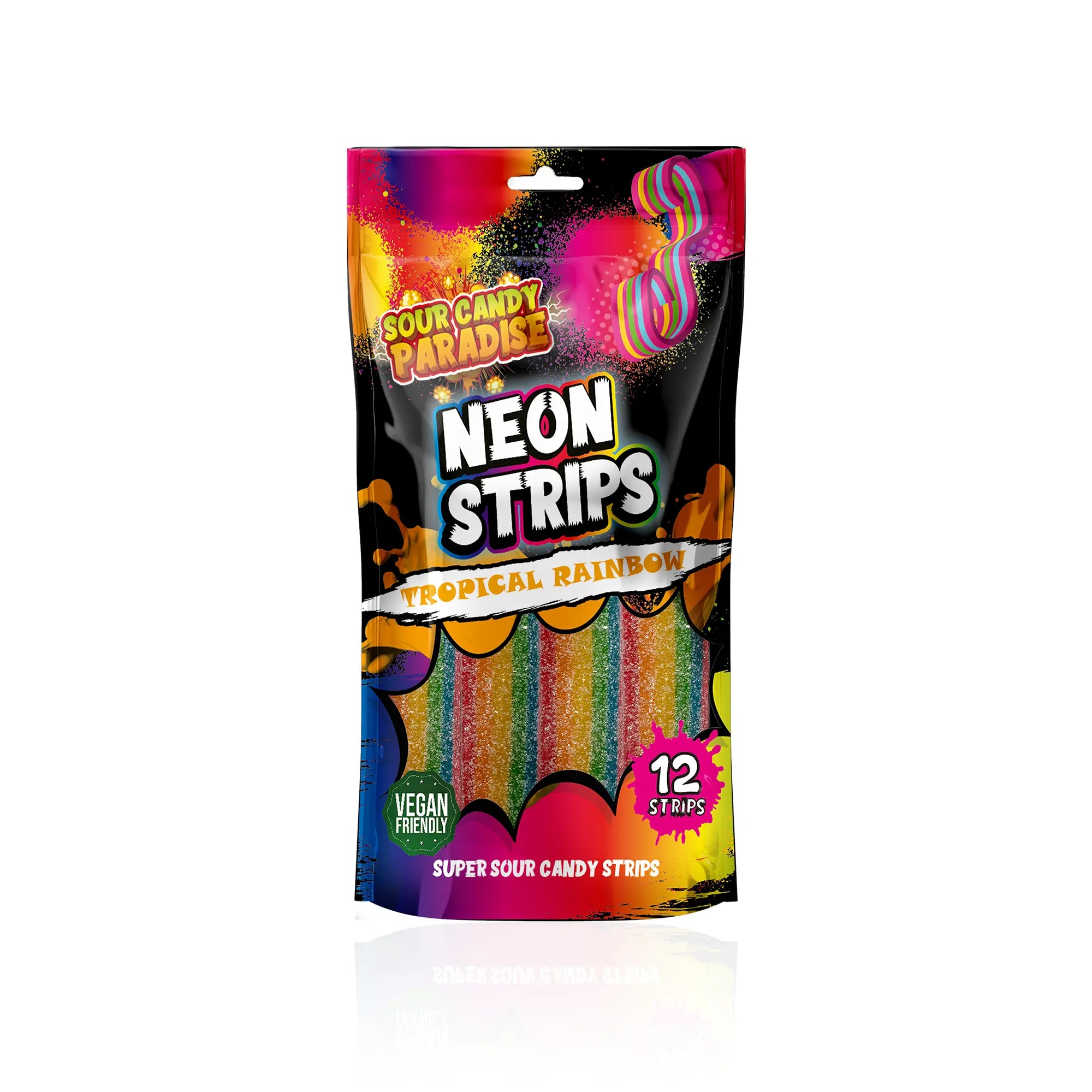 Sour Candy Paradise Neon Strips Tropical Rainbow 130g
