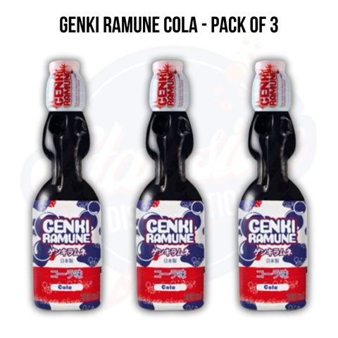 Genki Ramune Cola 6.7fl oz/200ml  Pack of 3