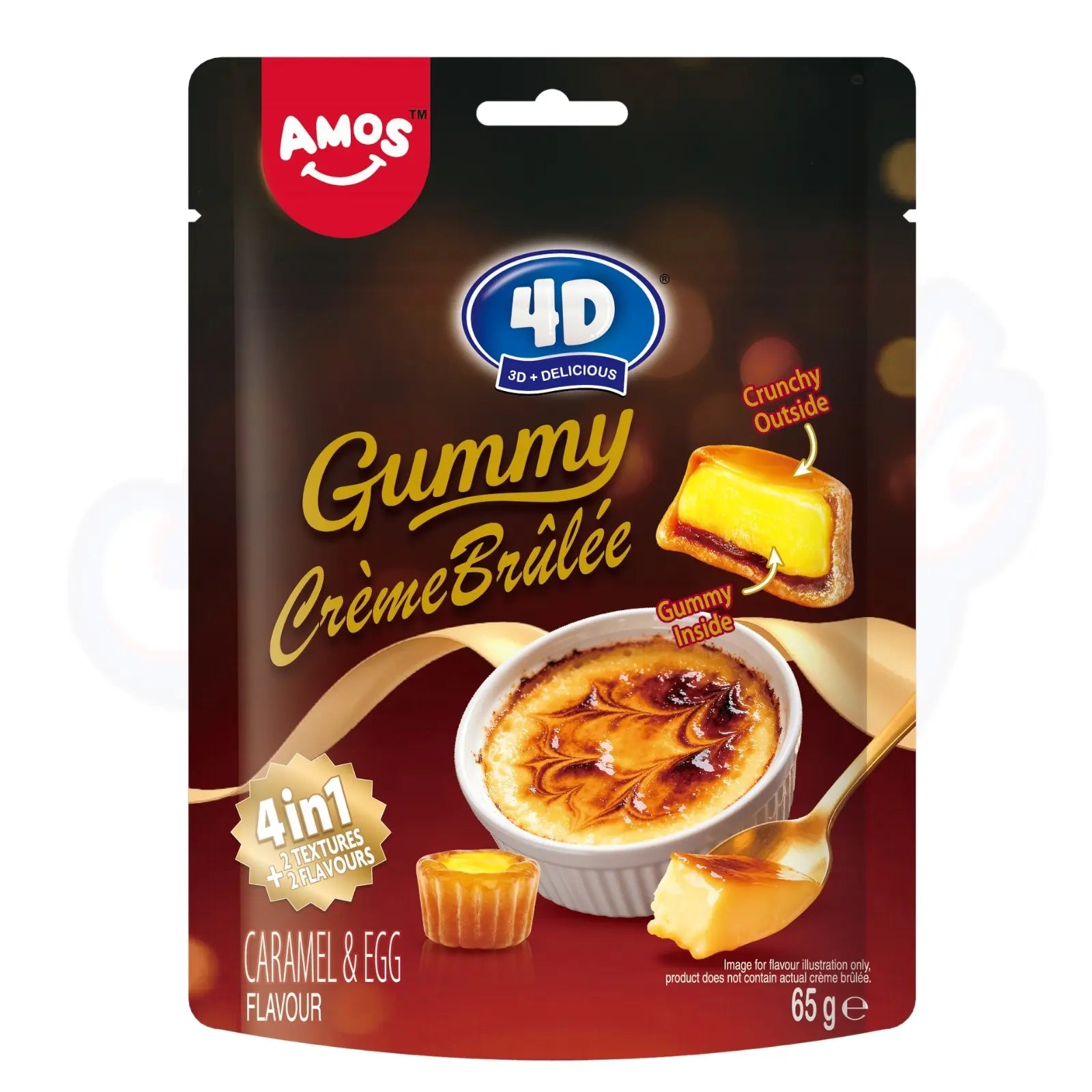 Amos 4D Gummy Crème Brulee 65g