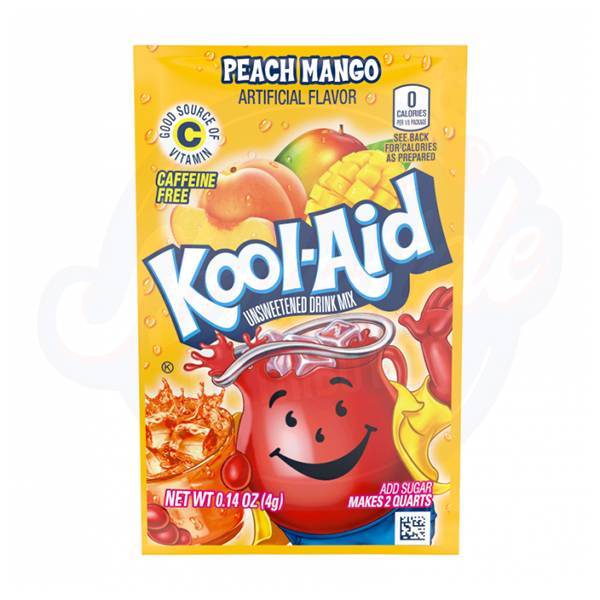 Kool-Aid Peach Mango Powder 0.14oz/3.9g- Pack of 6