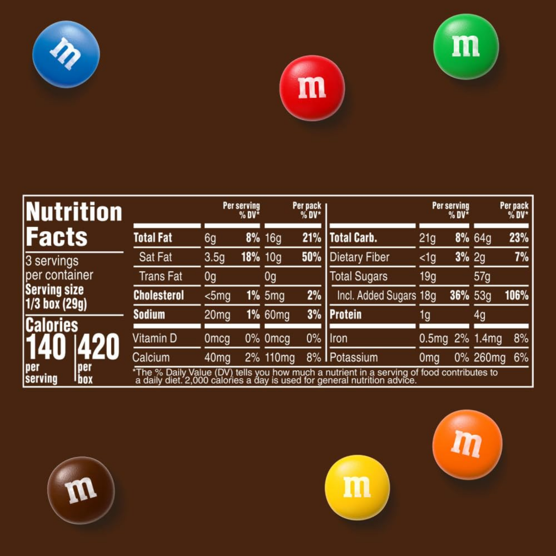 M&M'S Milk Chocolate Candy Theatre Box 3.1 oz/87.9g