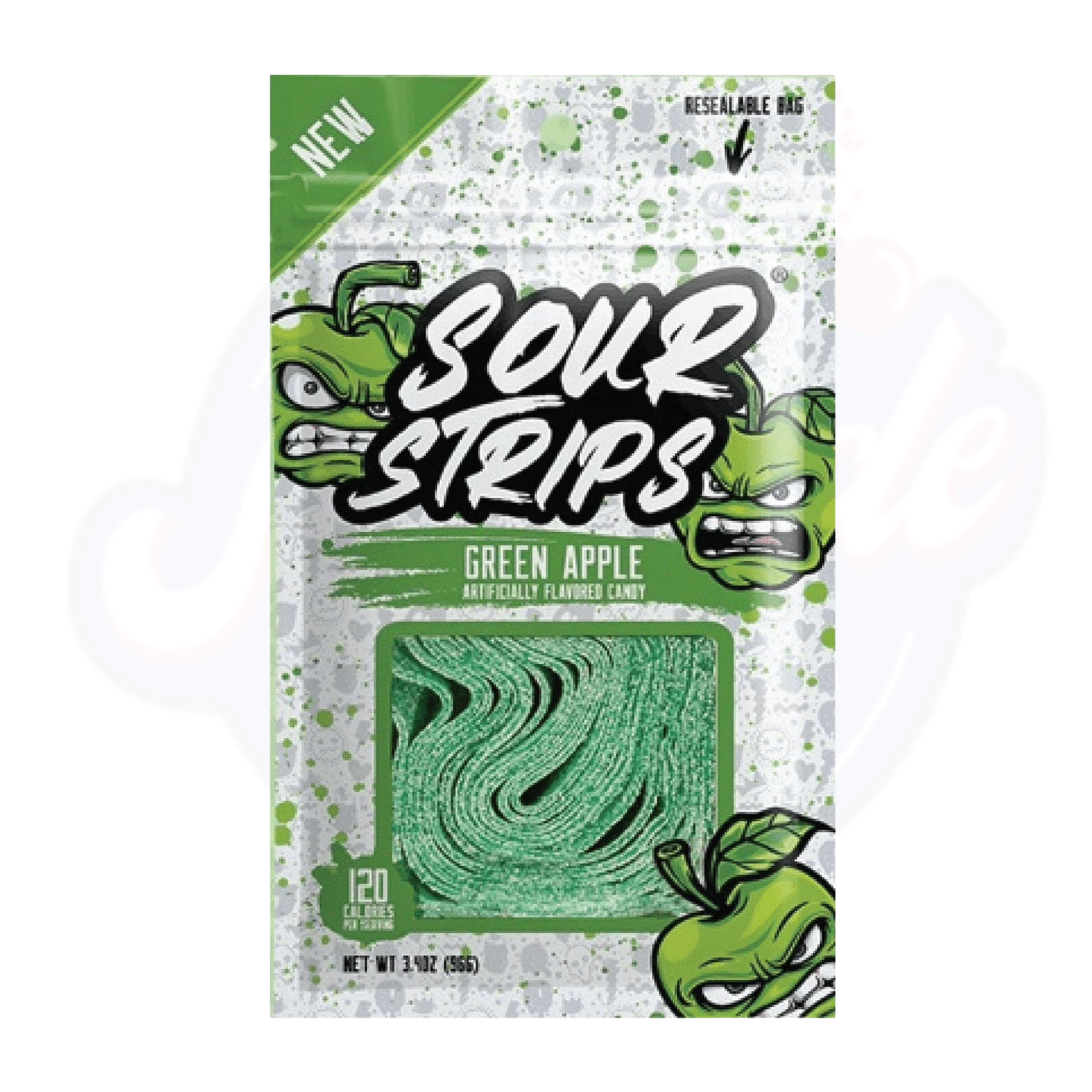 Sour Strips Green Apple 3.4oz/96g