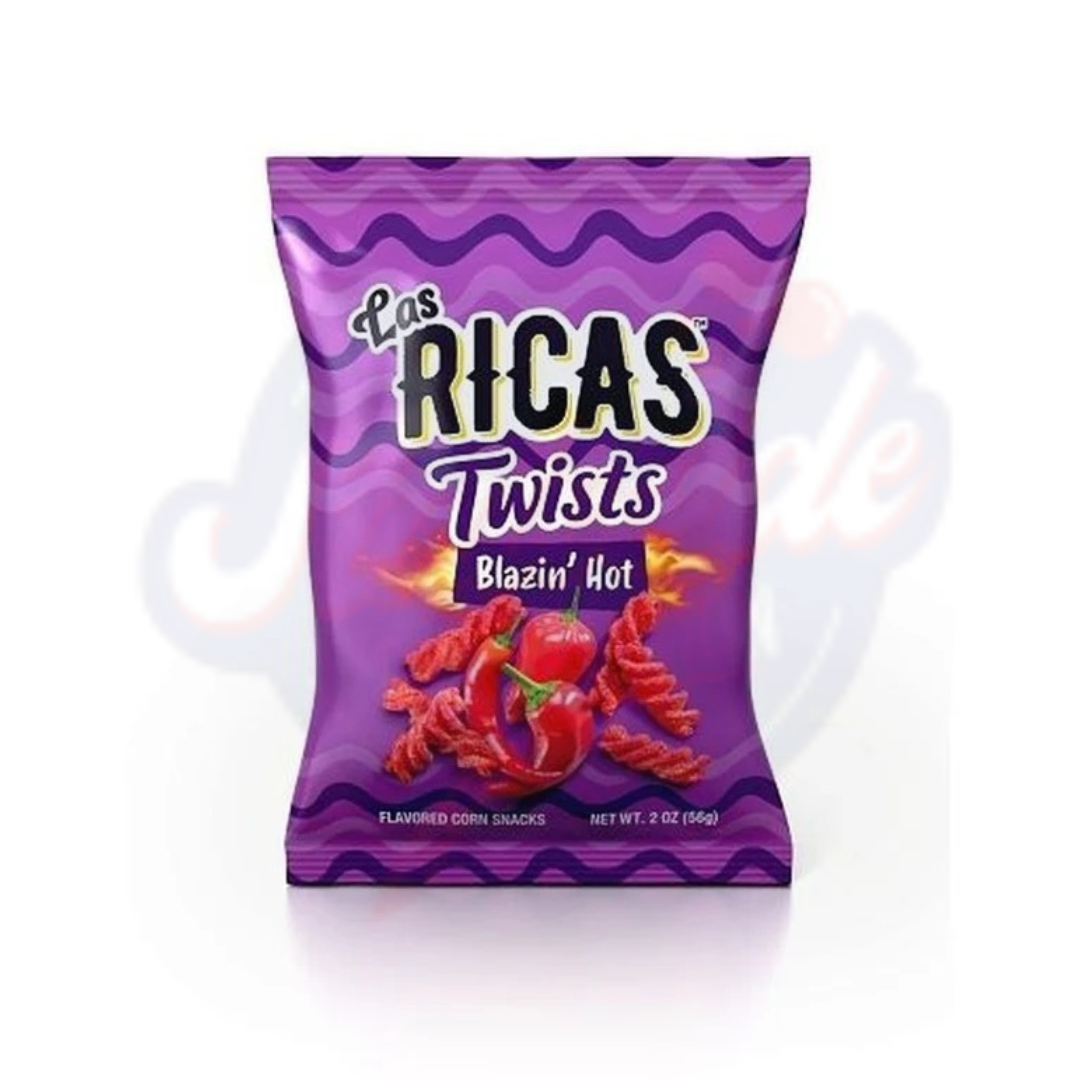 Las Ricas Blazin Hot Twists Puffed Snack 2oz/56g