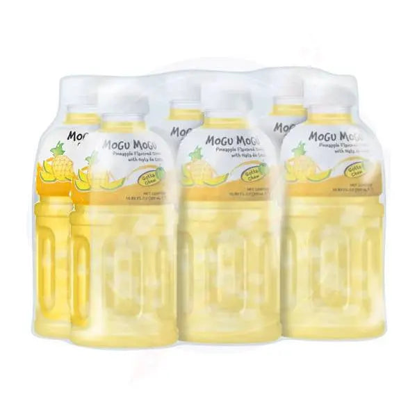 Mogu Mogu Nata De Coco Drink Pineapple Flavour 10.8fl oz/320ml-Pack of 6