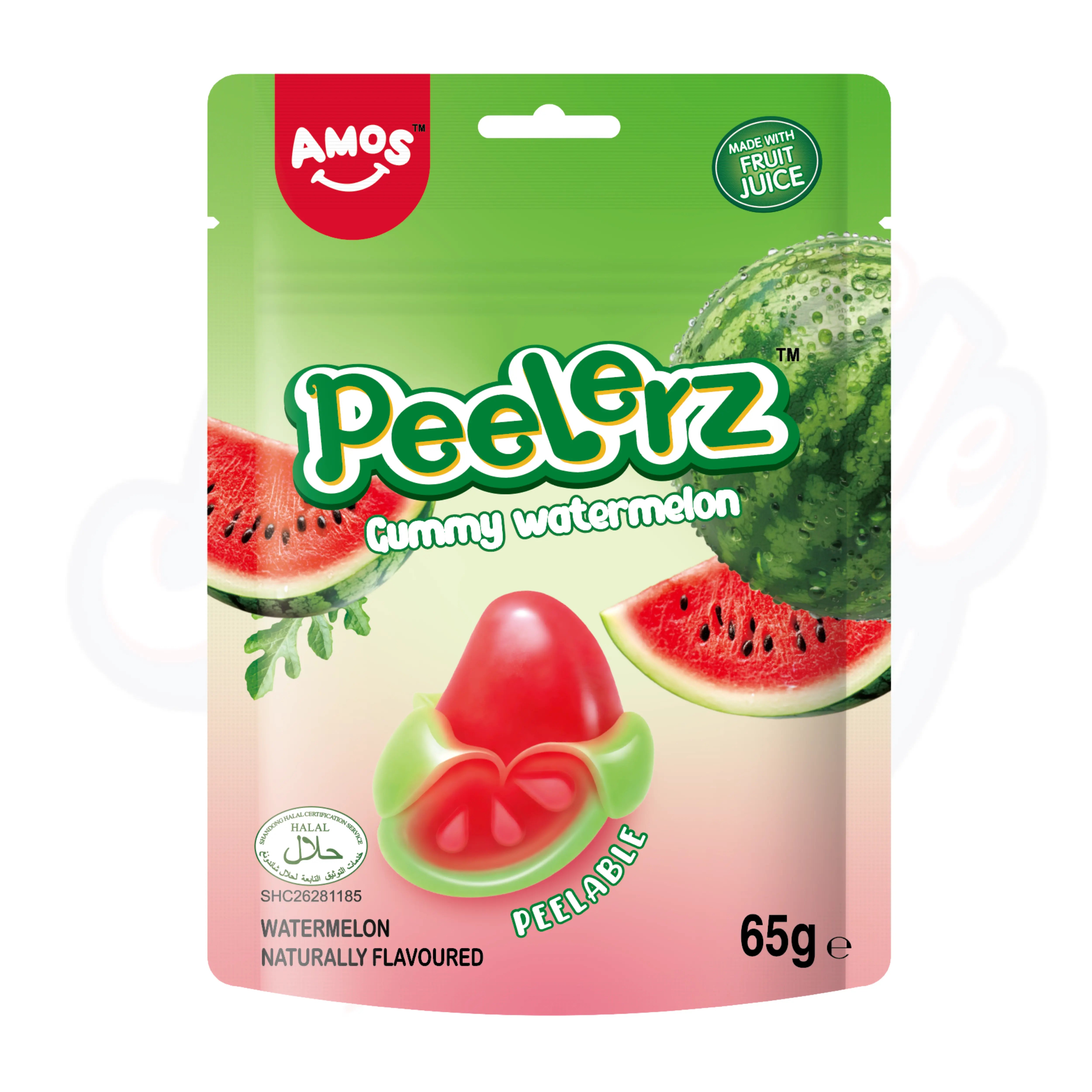 (Halal) Amos Peelerz Gummy Watermelon Peg Bag 65g