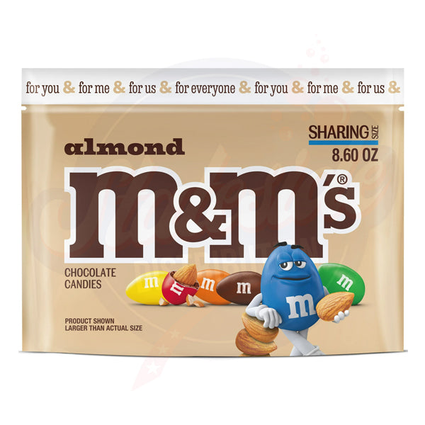 M&M's Almond Stand Up Pouch 8.6oz/244g