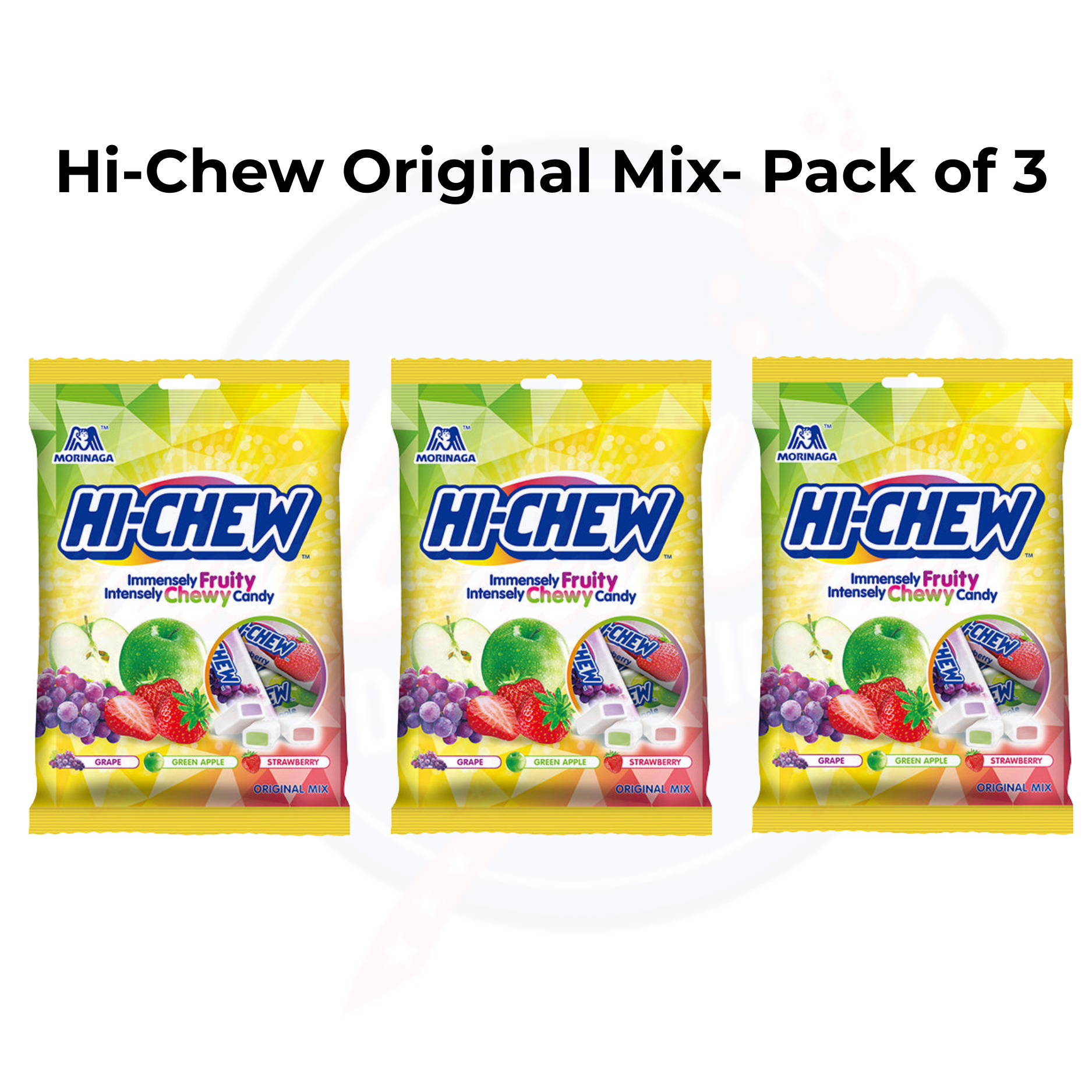 Hi-Chew Original Fruits Mix 3.53oz/100g Pack of 3