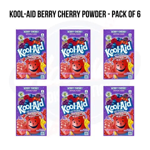 Kool-Aid Berry Cherry Powder 0.17oz/4.8g- Pack of 6