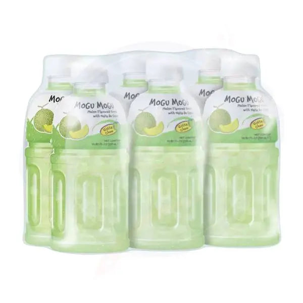 Mogu Mogu Nata De Coco Drink Melon Flavour 10.8fl oz/320ml-Pack of 6