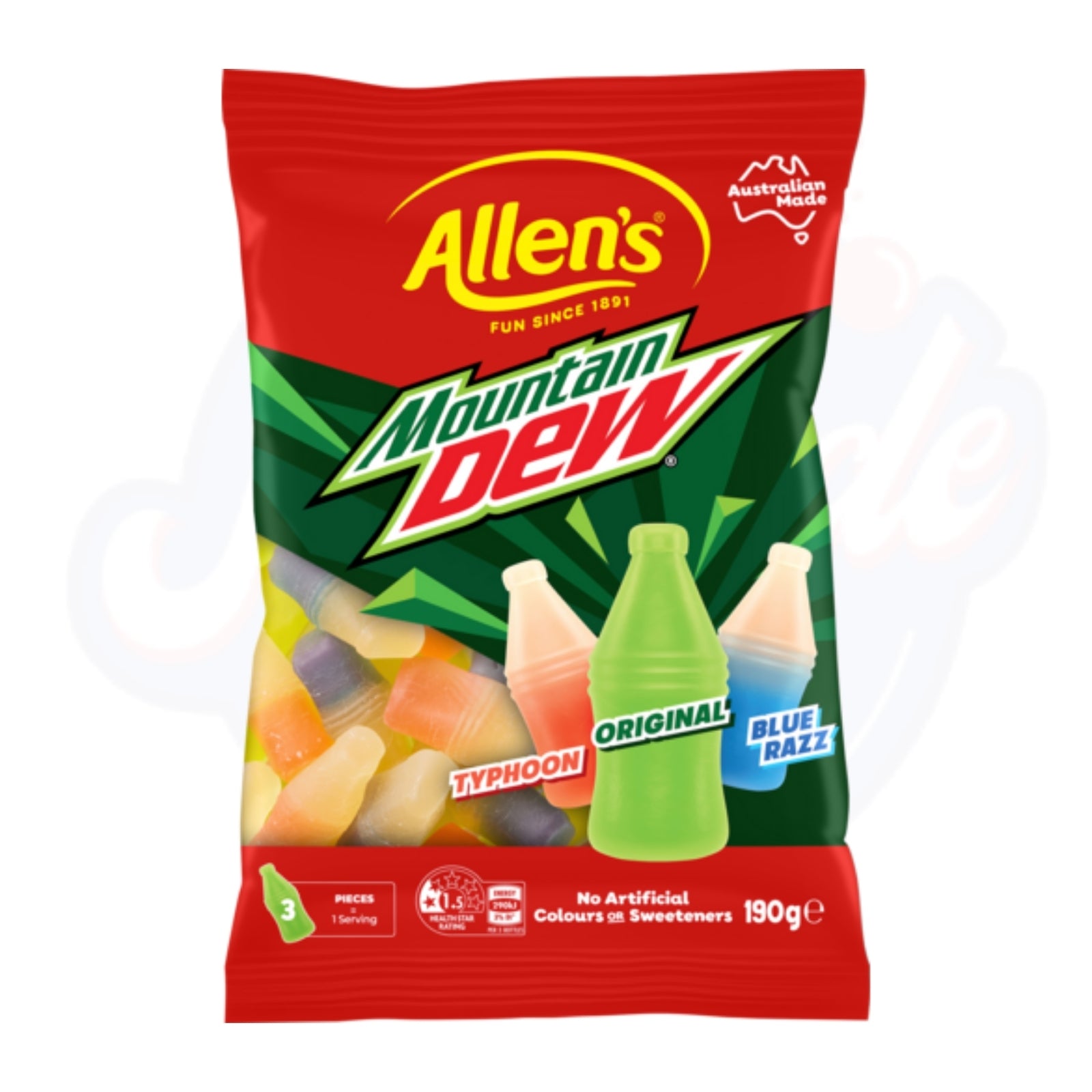 Mountain Dew Jellies & Chew Bundle - Pack of 2