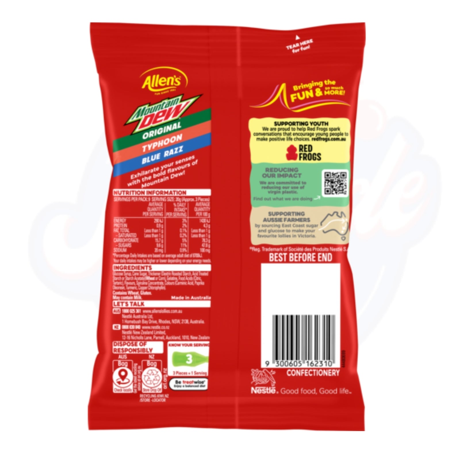 Mountain Dew Jellies & Chew Bundle - Pack of 2