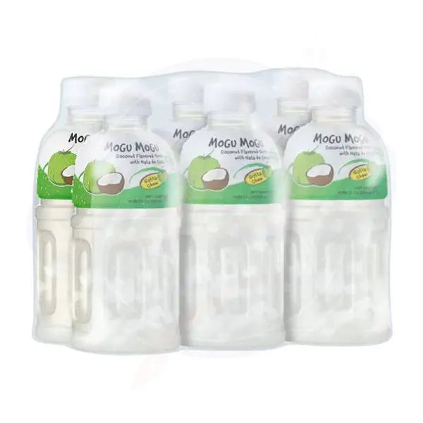 Mogu Mogu Nata De Coco Drink Coconut Flavour 10.8fl oz/320ml-Pack of 6