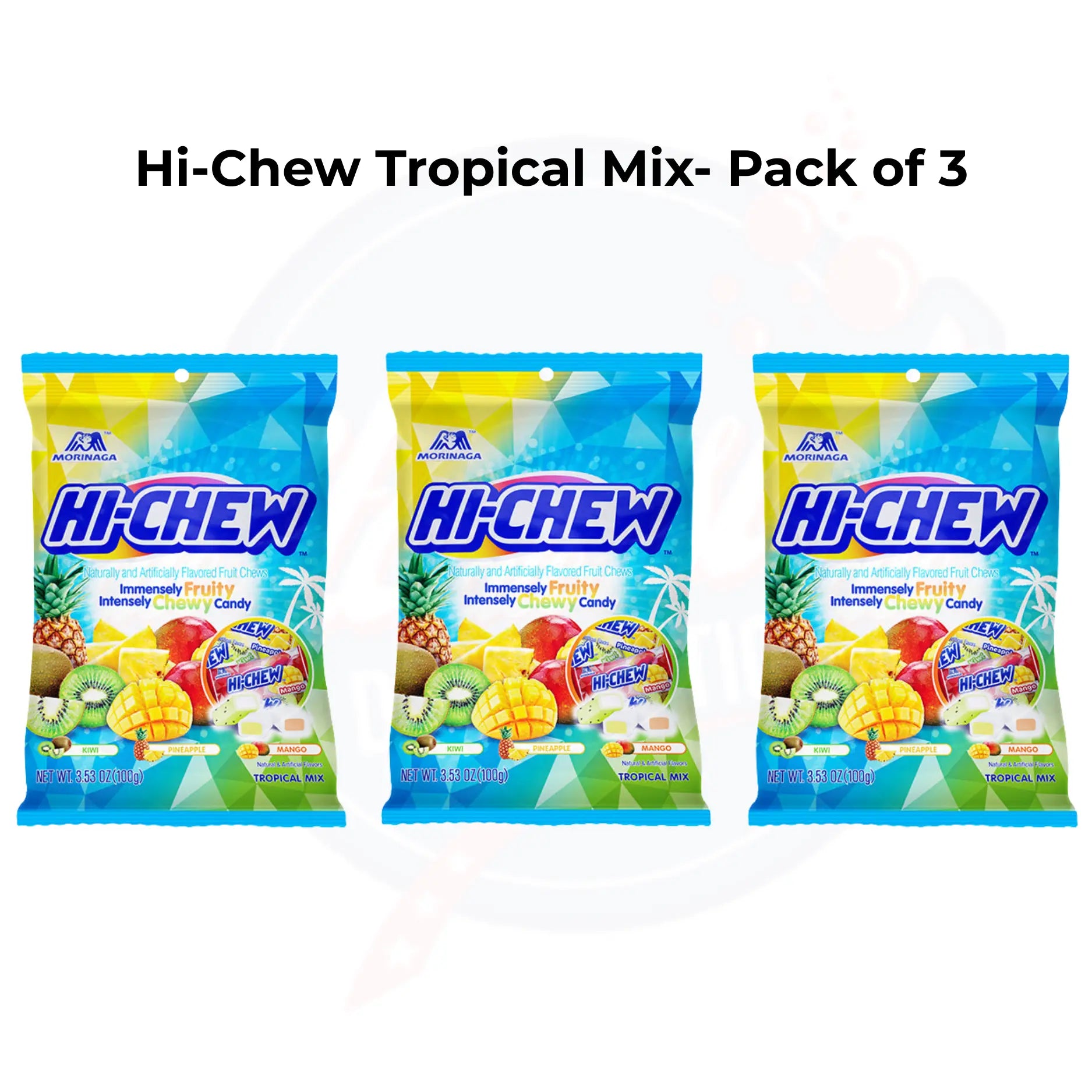 Hi-Chew Tropical Mix 3.53oz/100g Pack of 3