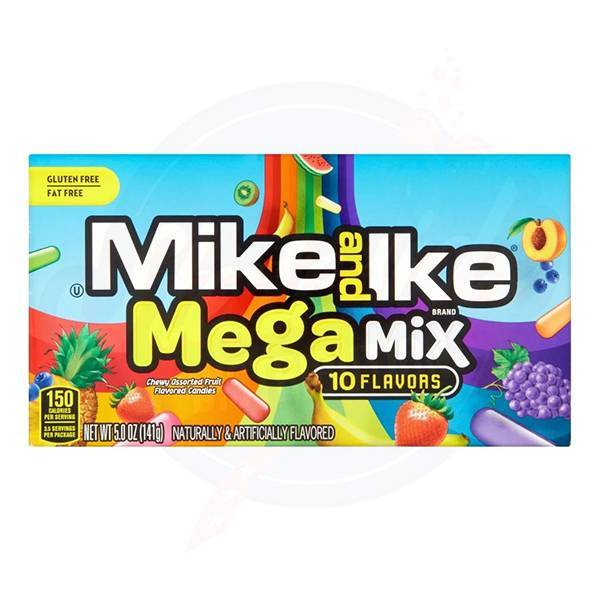 Mike and Ike Mega Mix 10 Flavours 4.25oz/120.4g