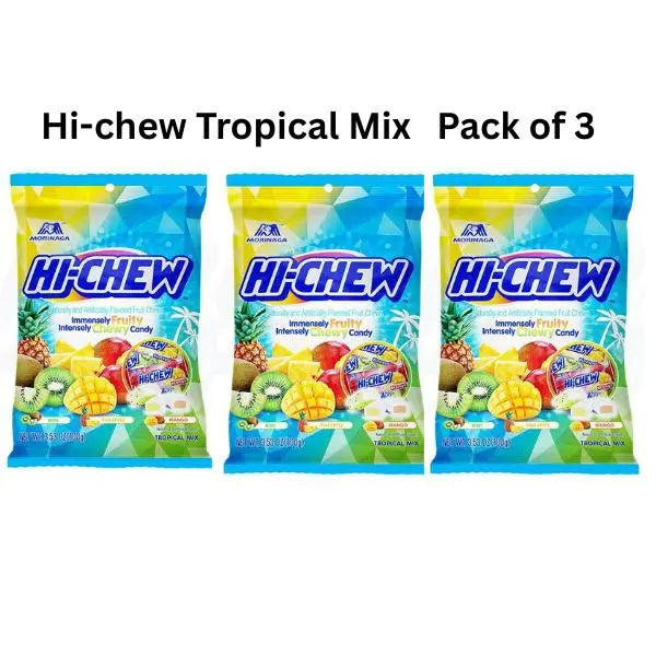 Hi-Chew Tropical Mix 3.53oz/100g Pack of 3