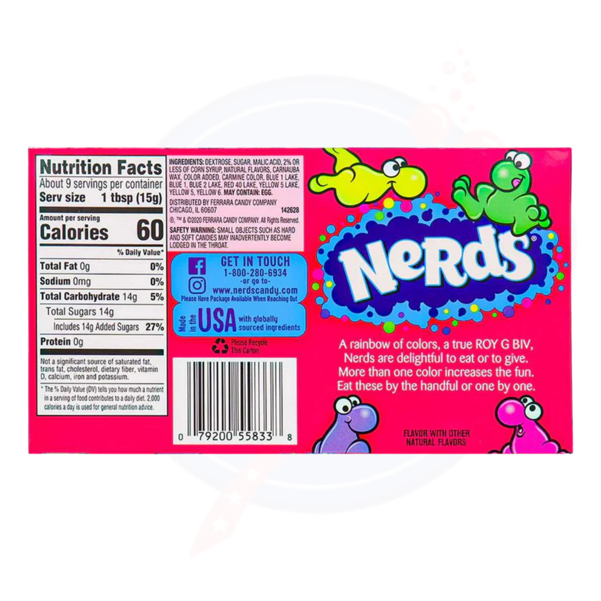 Nerds Rainbow Theatre Box 5oz/141g