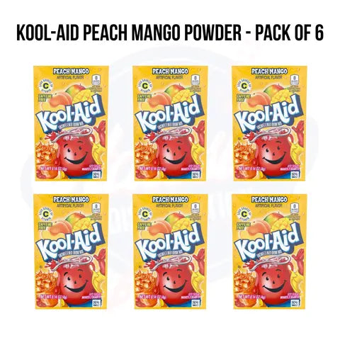 Kool-Aid Peach Mango Powder 0.14oz/3.9g- Pack of 6