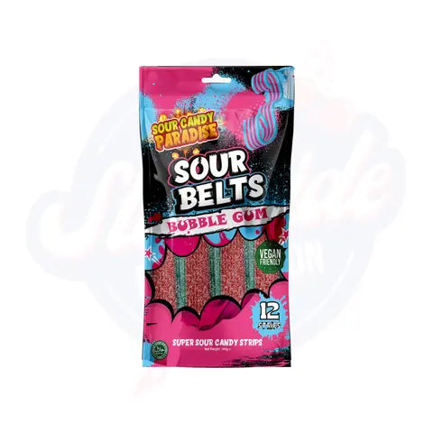 Candy Paradise Sour Belts Bubble Gum 100g