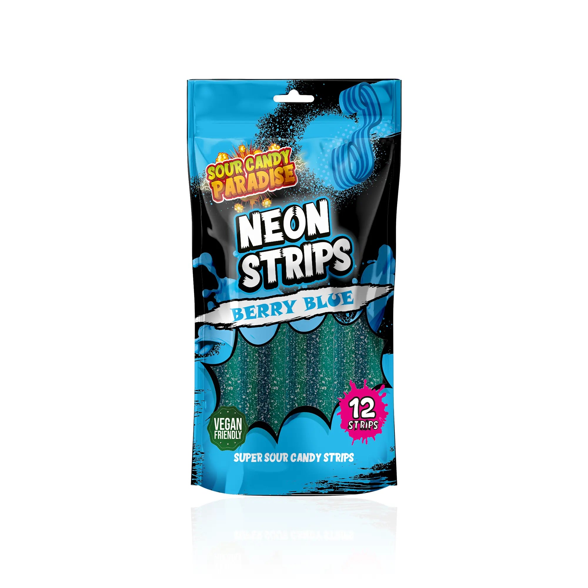 Sour Candy Paradise Neon Strips Berry Blue 130g