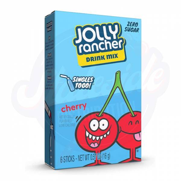 Jolly Rancher Cherry Drink Mix Singles To Go Powder 0.57oz/16g Pack of 6