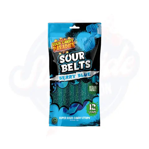 Candy Paradise Sour Belts Berry Blue 100g