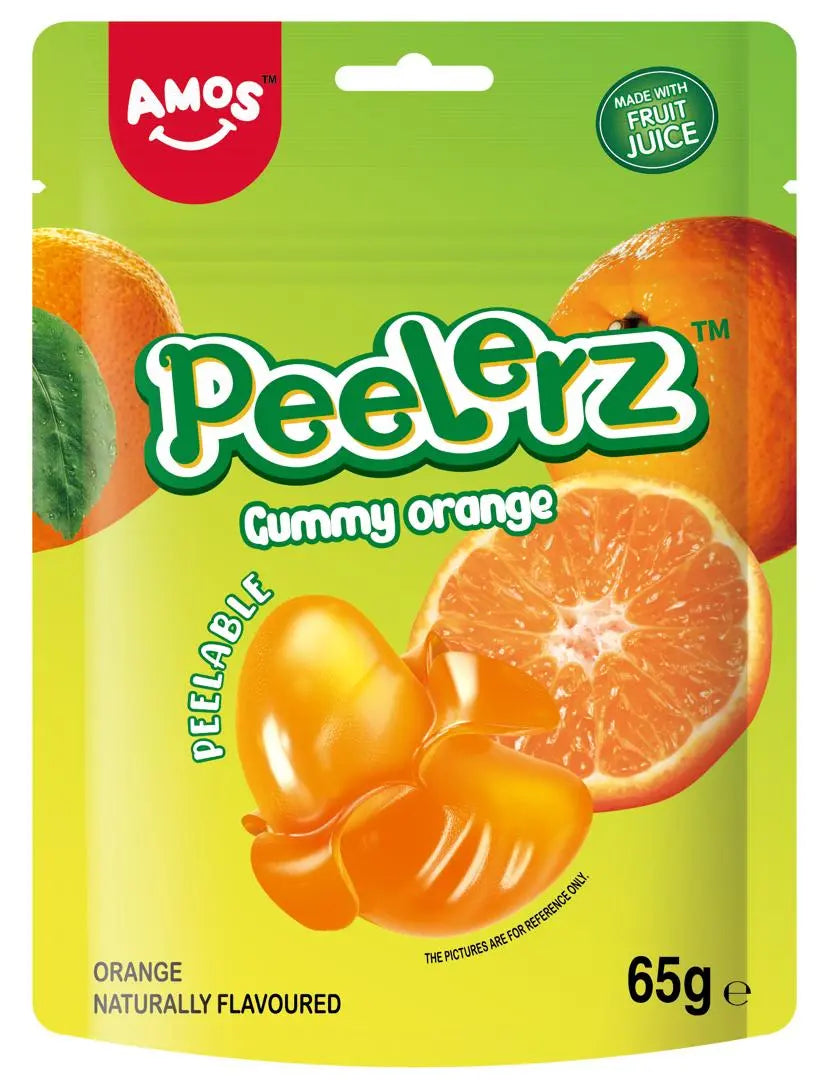 Amos Peelerz Gummy Orange Peg Bag 65g