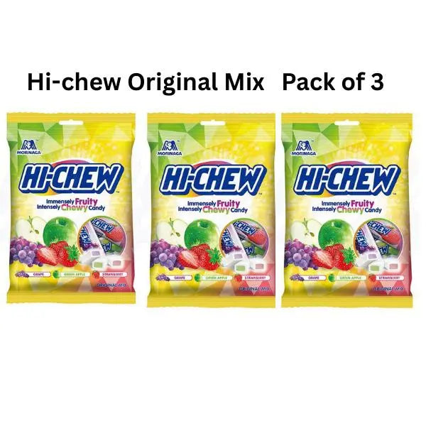 Hi-Chew Original Fruits Mix 3.53oz/100g Pack of 3
