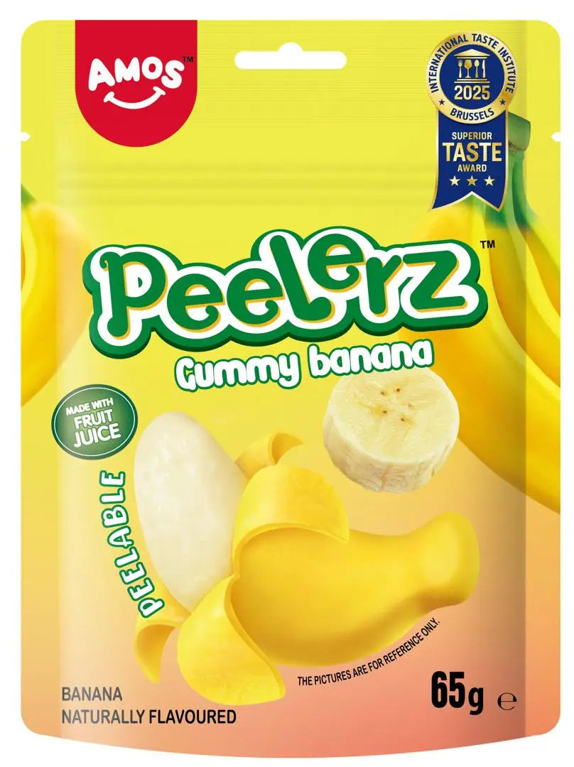 Amos Peelerz Gummy Banana Peg Bag 65g
