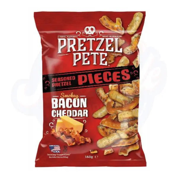 Pretzel Pete Smoky Bacon & Cheddar Pretzel Pieces 160g Pack of 3