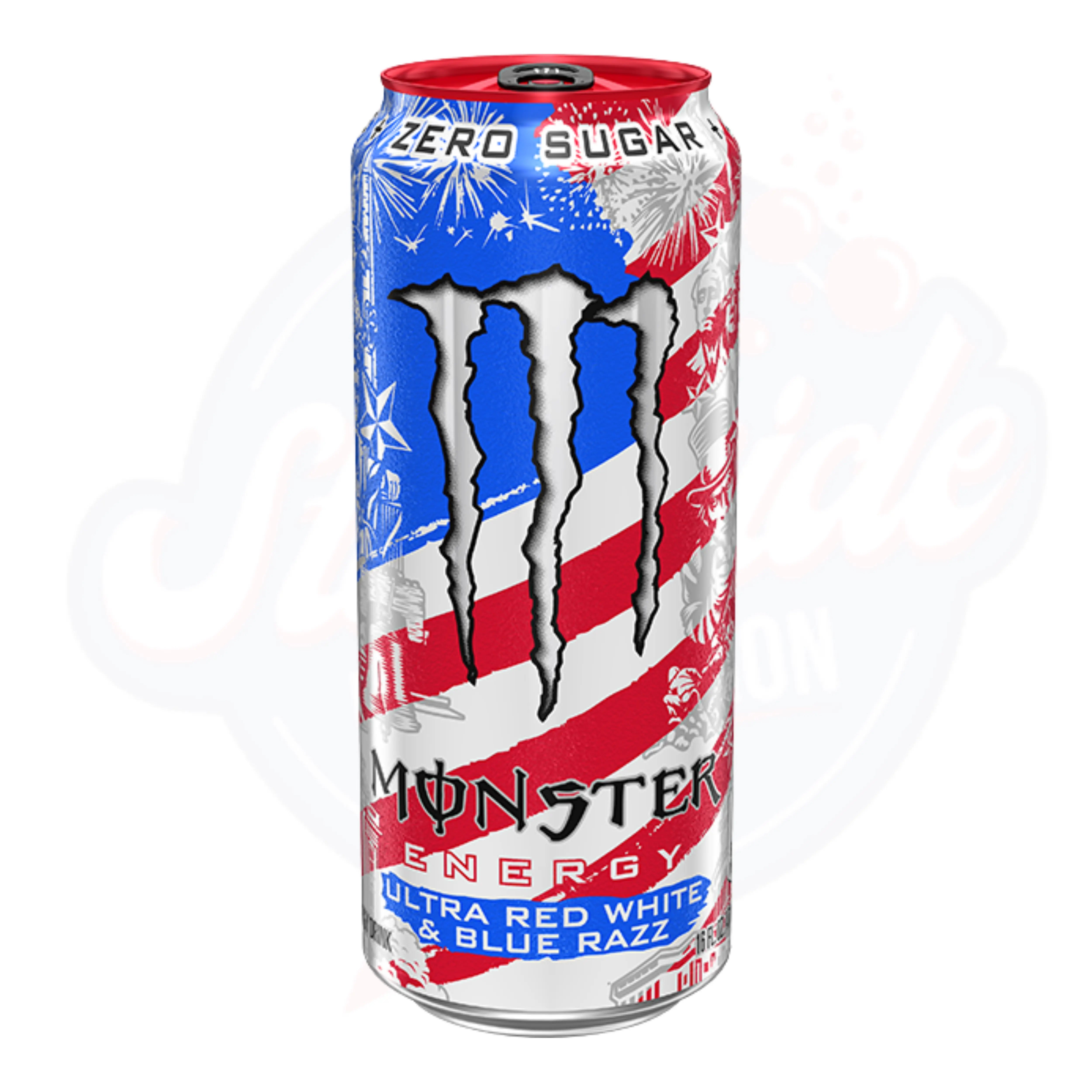 Monster Energy Ultra Red White & Blue Razz 16 fl oz/473ml