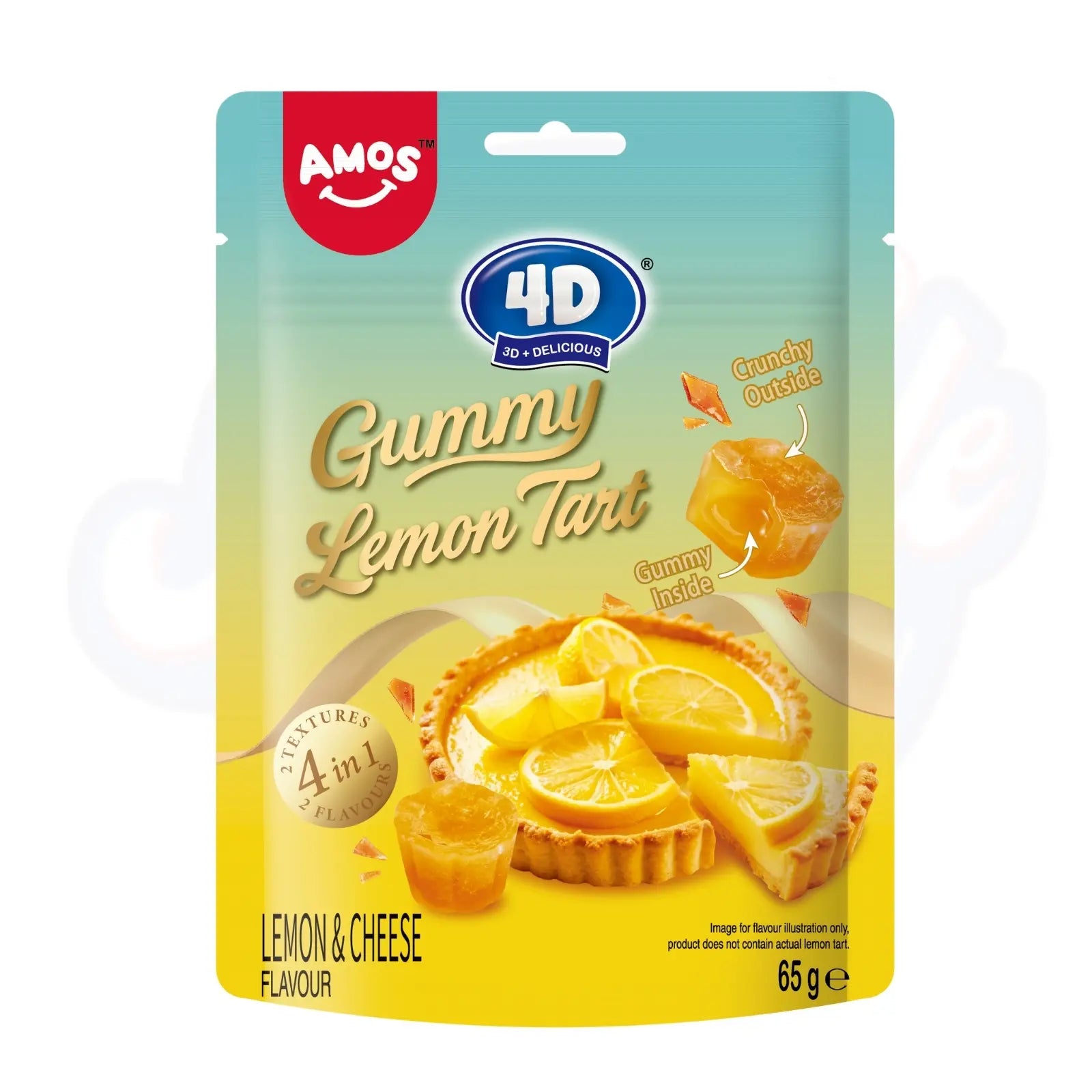 Amos 4D Gummy Lemon Tart 65g