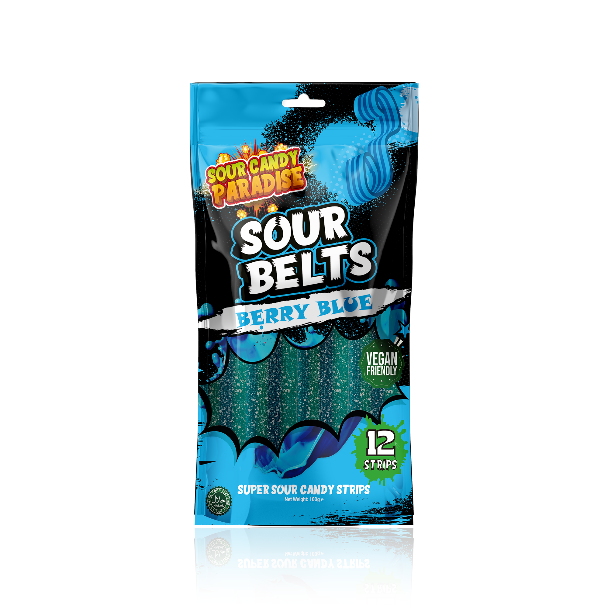 Candy Paradise Sour Belts All Flavours Bundle 100g