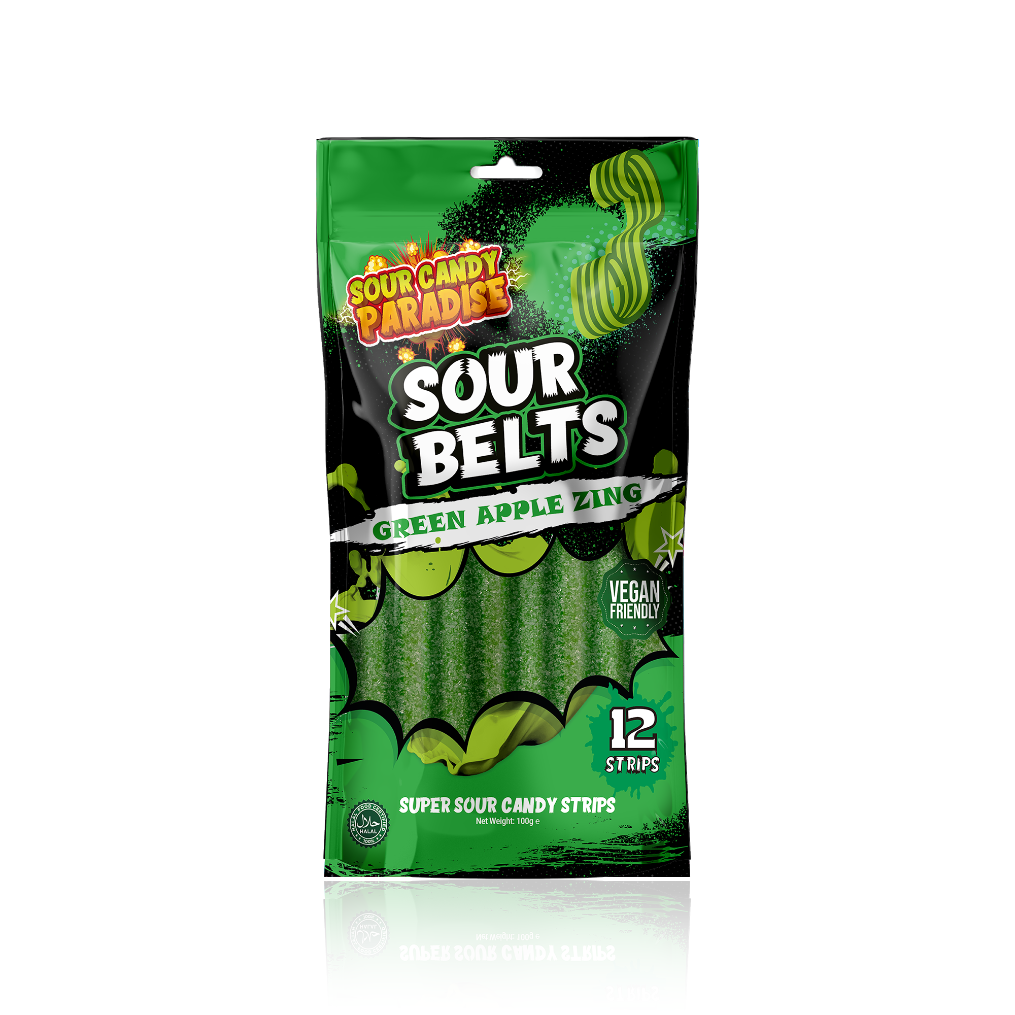 Candy Paradise Sour Belts All Flavours Bundle 100g