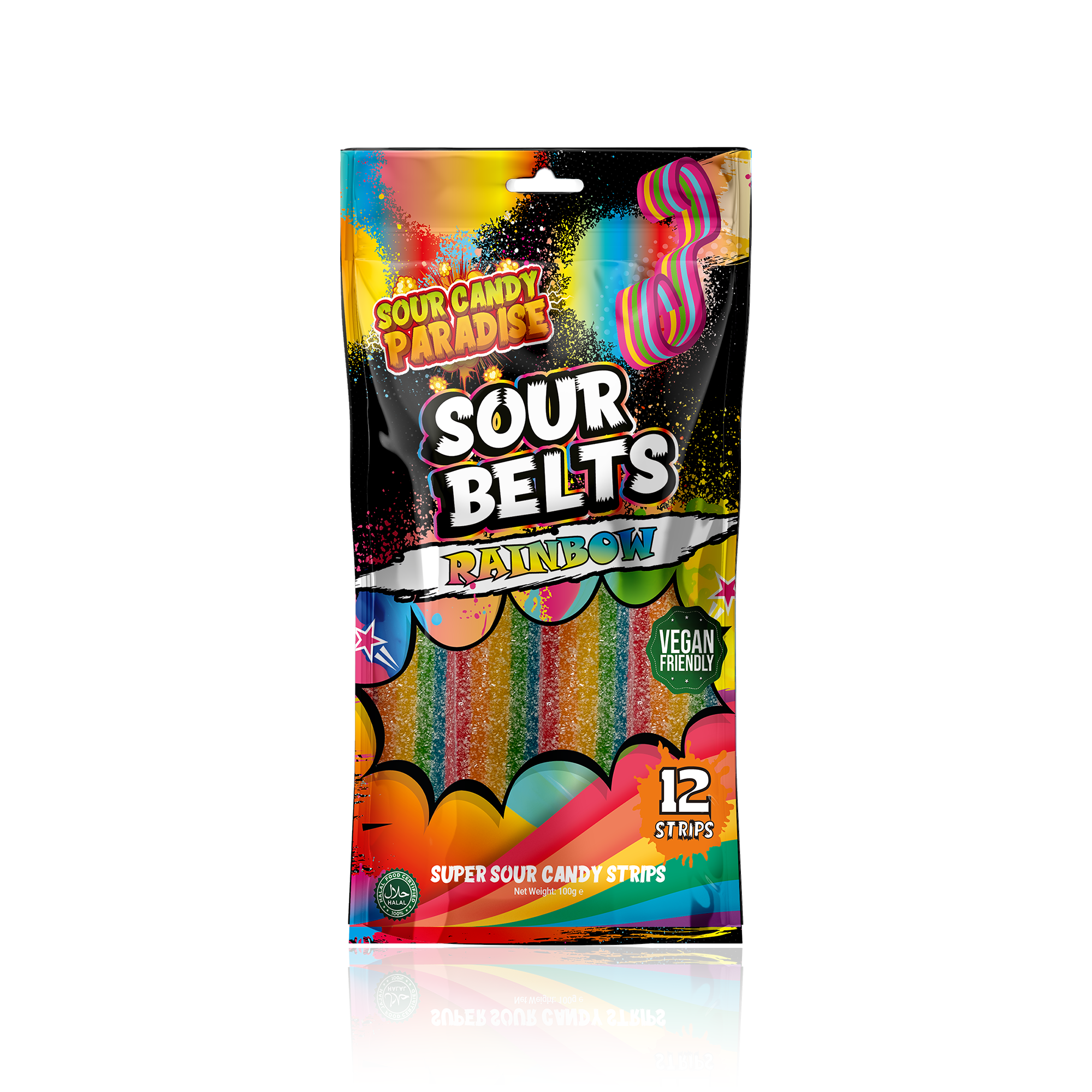 Candy Paradise Sour Belts All Flavours Bundle 100g