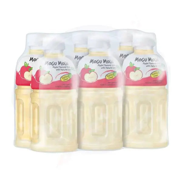 Mogu Mogu Nata De Coco Drink Apple Flavour 10.8fl oz/320ml - Pack of 6