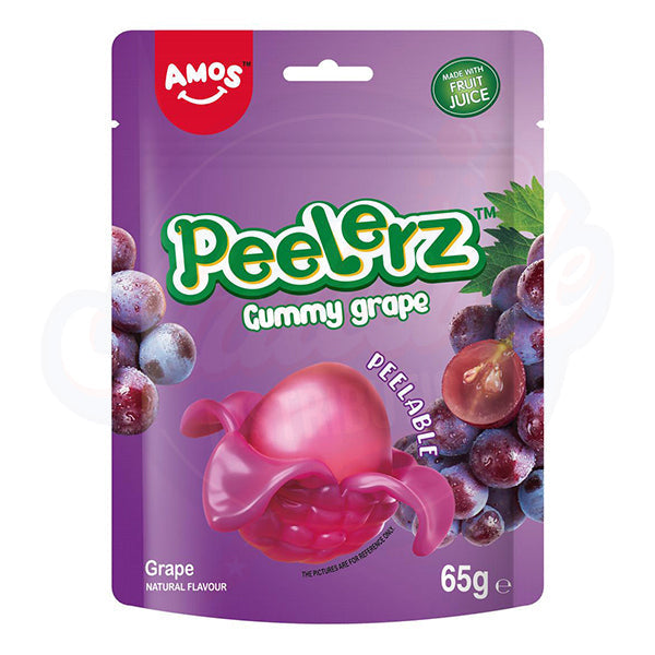 Amos Peelerz Gummy Grape Peg Bag 65g