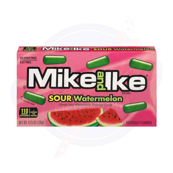 Mike and Ike Sour Watermelon Chewy Candy 4.25oz/120.4g
