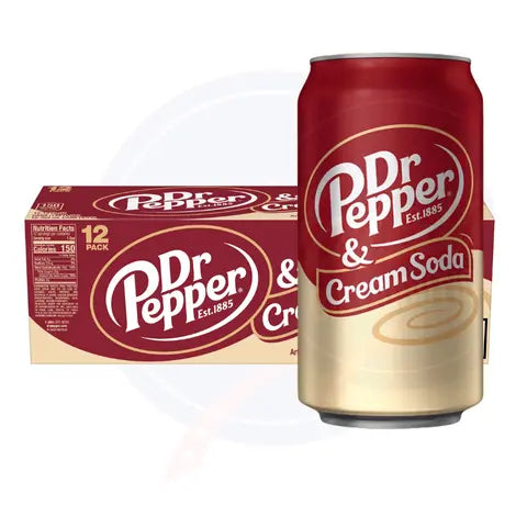 Dr Pepper Cream Soda 12floz/355ml - Pack of 12
