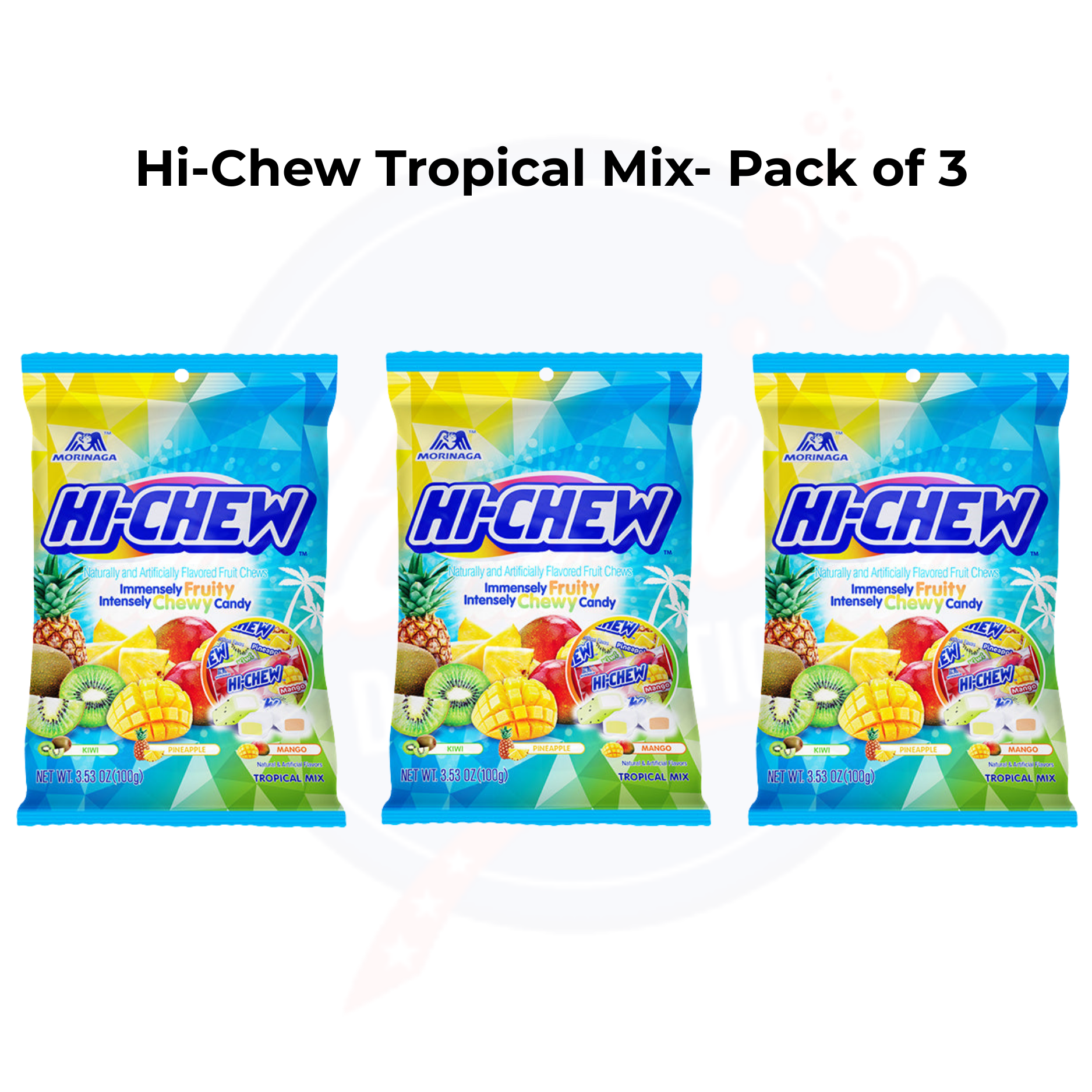 Hi-Chew Tropical Mix 3.53oz/100g Pack of 3