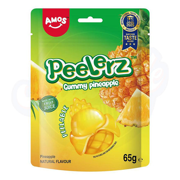 Amos Peelerz Gummy Pineapple Peg Bag 65g