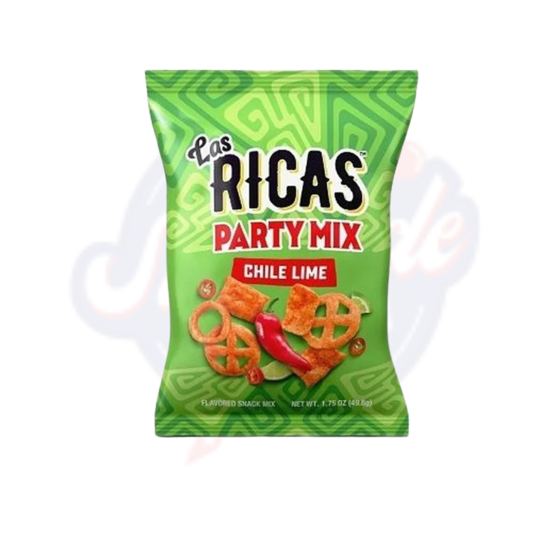 Las Ricas Chile Lime Party Mix Puffed Snack 1.75oz/49.6g