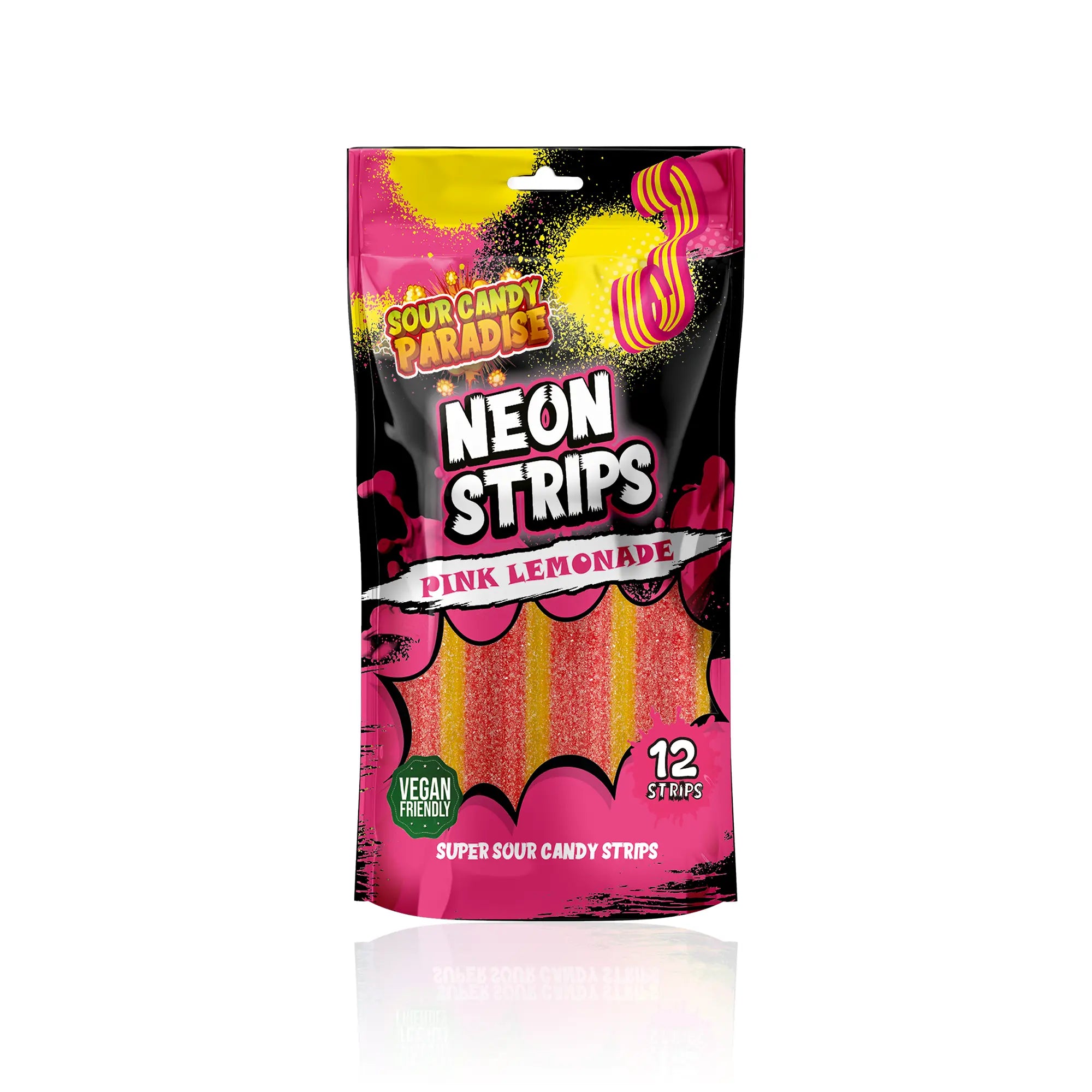 Sour Candy Paradise Neon Strips Pink Lemonade 130g