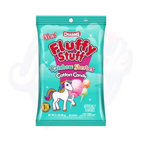 Charms Fluffy Stuff Rainbow Sherbet Cotton Candy 2.1oz/60g