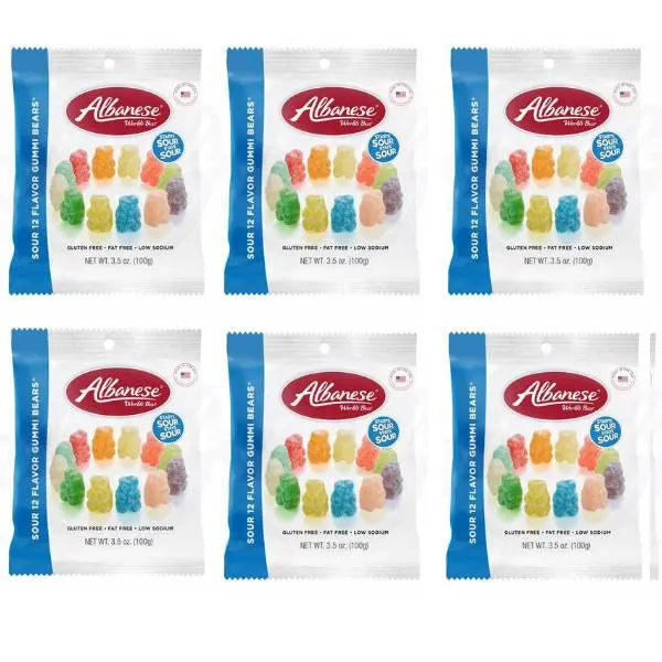 Albanese Sour Gummi Bears 100g Pack of 6