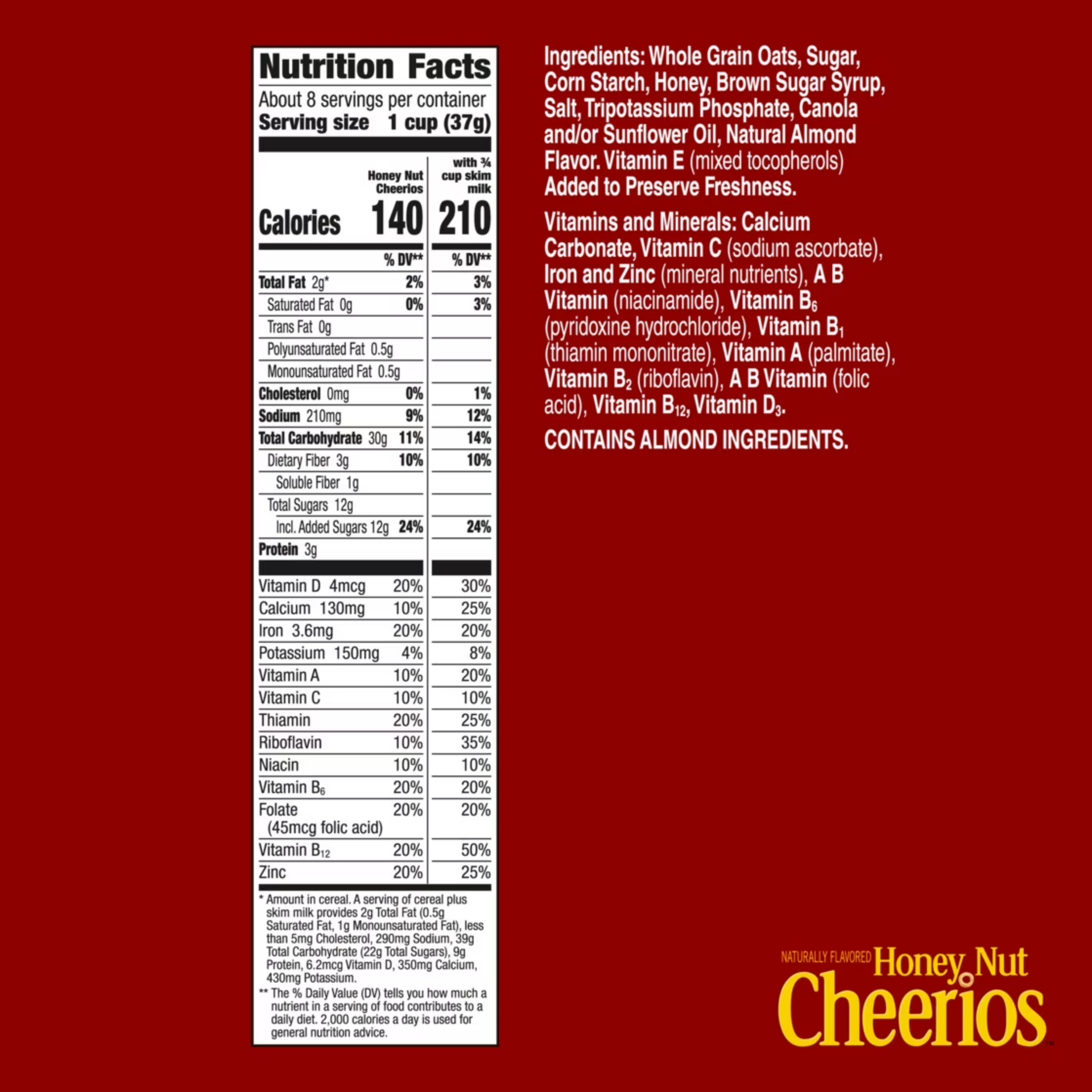 Cheerios Honey Nut Cereal 10.8oz/306g