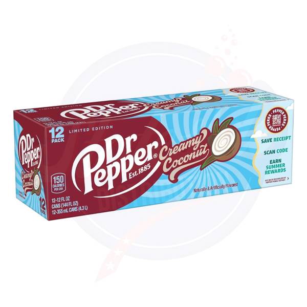 Dr Pepper Creamy Coconut 12floz/355ml - Pack of 12