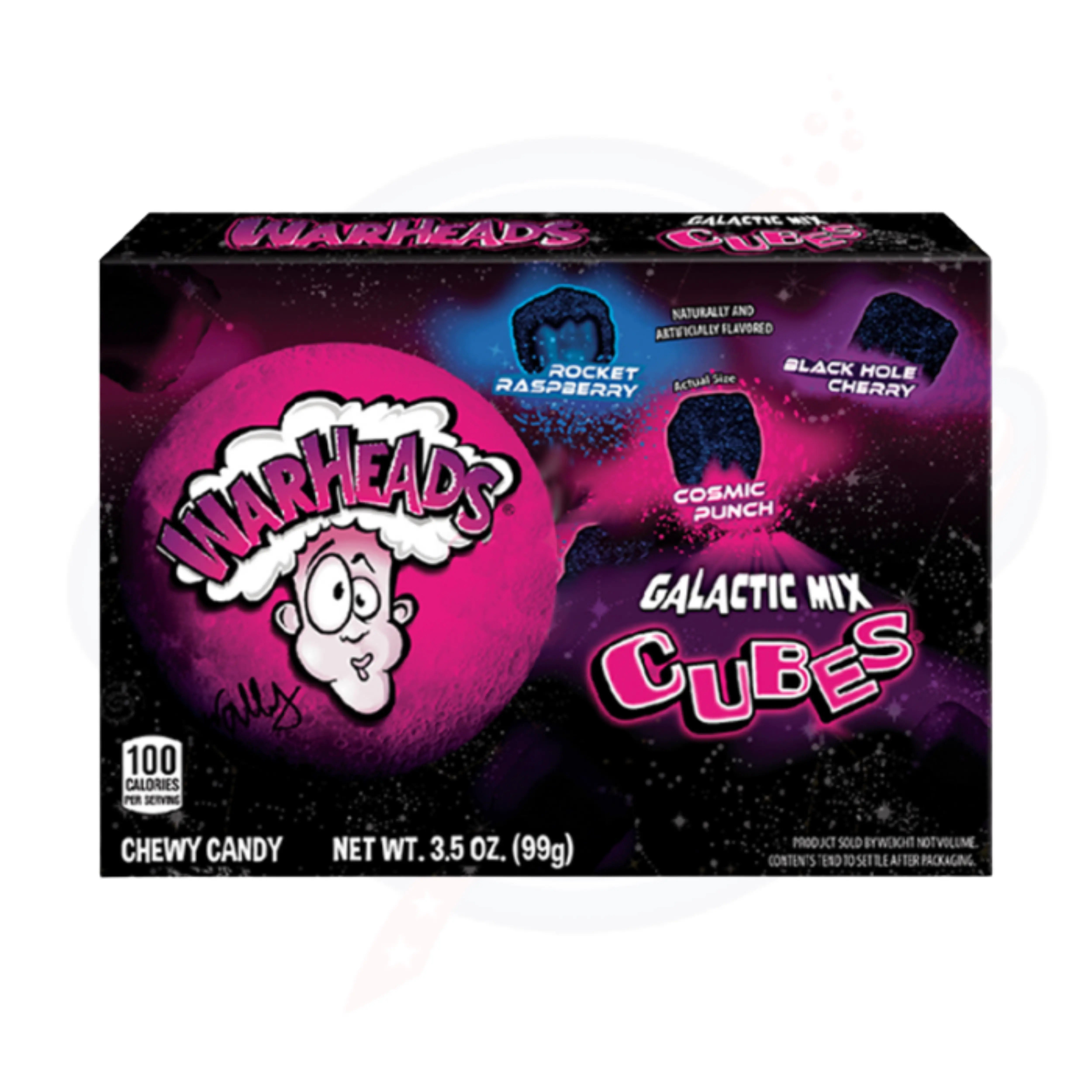 Warheads Galactic Mix Cubes Theatre Box 3.5oz/99g