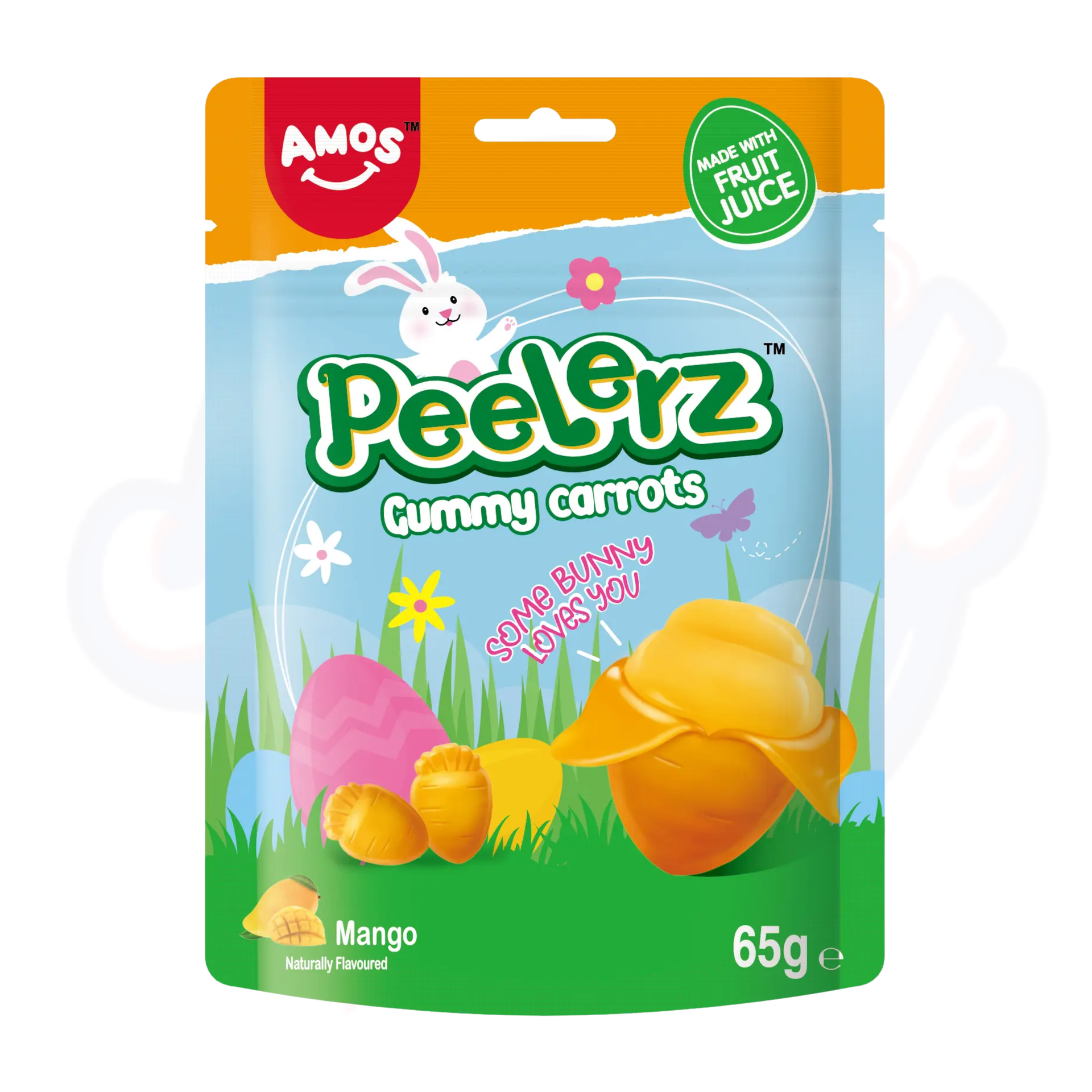 Amos Peelerz Gummy Carrots Peg Bag 65g