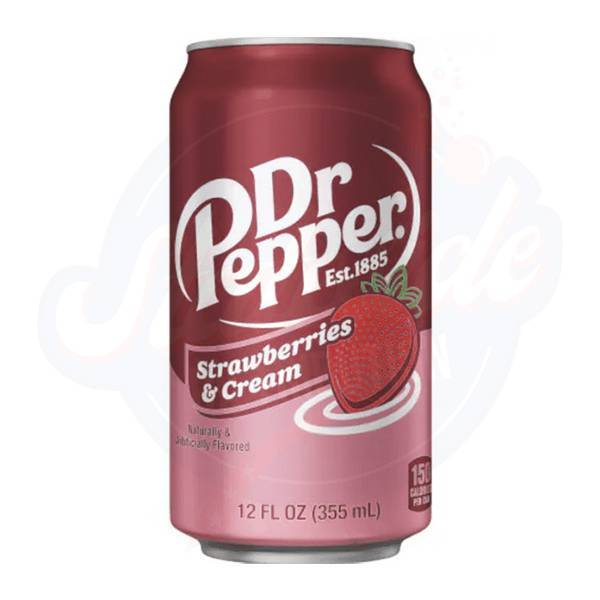 Dr Pepper Strawberry and Cream 12fl oz/355ml - Pack of 12