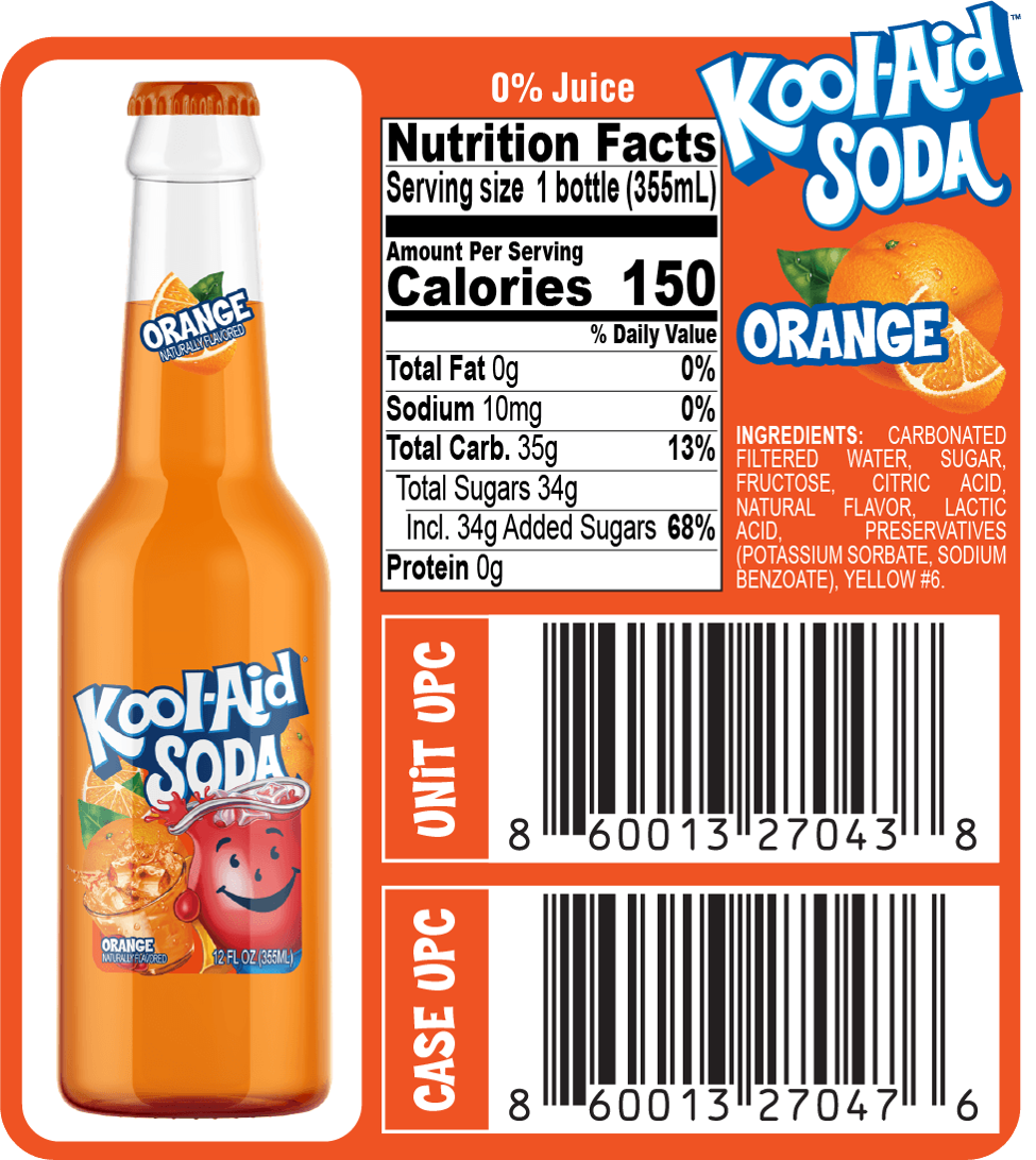 Kool Aid Orange Soda 355ml